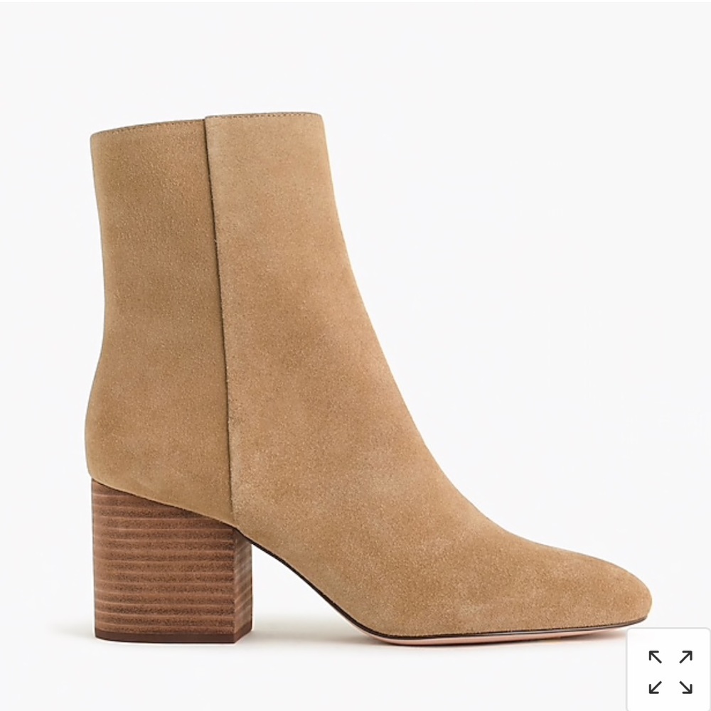 NWT J. Crew Sadie Suede Ankle Boots-Size 8.5 - Picture 2 of 4